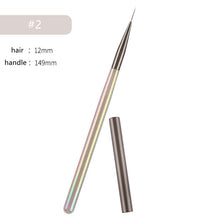 New 12 Styles Rainbow Handle Nail Art Brushes Acrylic Multi Shapes Nail Liner Brush Nylon Hair Nail Brush