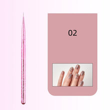 Newest SIngle Pink Acrylic Handle Nylon Hair Light Therapy Nail Art Pen Manicure Drawing Painting Liner Nail Brush