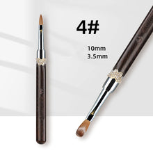 New Purple Sandalwood Handle Kolinsky Nail Brush with Butterfly UV Gel Carving Pen Pure Kolinsky Nail Art Brush