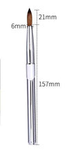 Professional High Quality Aluminum Handle Nail Painting Brush 100% Pure Kolinsky Hair Nail Art Brush