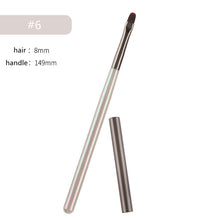 New 12 Styles Rainbow Handle Nail Art Brushes Acrylic Multi Shapes Nail Liner Brush Nylon Hair Nail Brush