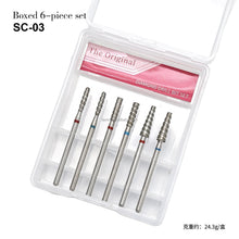High Quality 6pcs/set Diamond Nail Drill Bit Set Cuticle Remover Grinding Head Electric Nail Drill Bit Set