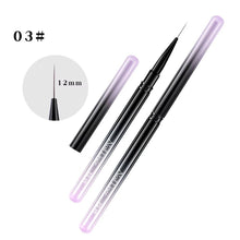 New Gradient Black Nail Art Brush French Beveled Head Nail Art Liner Brush Phototherapy Pen Nylon Hair UV Gel Nail Brushes