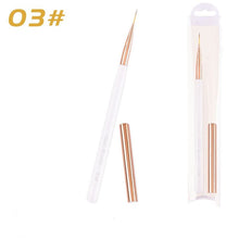 Single Professional Transparent Acrylic Handle Nail Art Tools Light Therapy Paint Petal Drawing Nylon Nail Brush