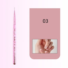 Newest SIngle Pink Acrylic Handle Nylon Hair Light Therapy Nail Art Pen Manicure Drawing Painting Liner Nail Brush