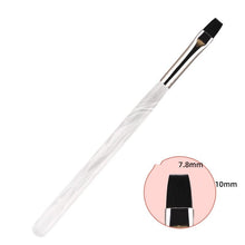 New Pink White Manicure Square Round Head Painting Pen Nylon Hair Acrylic Handle Light Therapy Nail Art Brush Manicure Tools