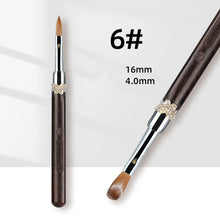 New Purple Sandalwood Handle Kolinsky Nail Brush with Butterfly UV Gel Carving Pen Pure Kolinsky Nail Art Brush