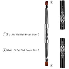 Multi-Functional Dual Head Nail Art Brush Nail Liner Brush Nail Polish Extension Builder Painting Pen UV Gel Brush