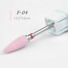 Pink Flame Ceramic Nail Drill Bits Manicure Pedicure Cuticle Remove Sanding Bit Nail Art Polishing Grinding Head