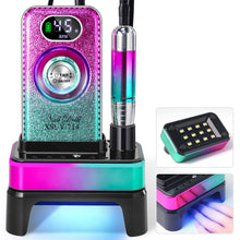 XSUV-714 PLUS 36W Wireless Rechargeable 2 in 1 Nail Lamp Nail Drill Machine 45000rpm Gradient Portable ABS Nail Drill Machine