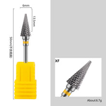 New Silver Tungsten Steel Nail Drill Bit Grinding Head Nail Polish Cuticle Remover 5 in 1 Nail Drill Bit Manicure Tool