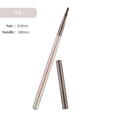 New 12 Styles Rainbow Handle Nail Art Brushes Acrylic Multi Shapes Nail Liner Brush Nylon Hair Nail Brush