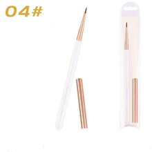 Single Professional Transparent Acrylic Handle Nail Art Tools Light Therapy Paint Petal Drawing Nylon Nail Brush