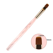 New Pink White Manicure Square Round Head Painting Pen Nylon Hair Acrylic Handle Light Therapy Nail Art Brush Manicure Tools