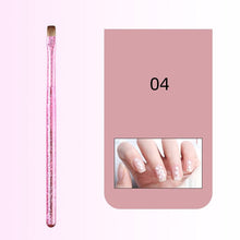 Newest SIngle Pink Acrylic Handle Nylon Hair Light Therapy Nail Art Pen Manicure Drawing Painting Liner Nail Brush
