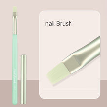 New Pink/Green Manicure Square Round Head Painting Pen Nylon Acrylic Handle Nail Phototherapy Pen Light Therapy Nail Art Brush