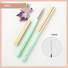 High Quality Japanese Macaron Color Uv Gel Painting Liner Pen Acrylic Handle Soft Nylon Hair Nail Light Therapy Brush Set