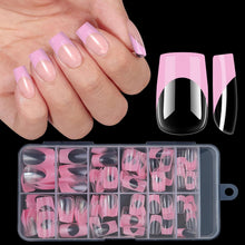 New 120pcs/box Square Full Cover French Wearing Armor False Nail Tips Artificial Fingernails