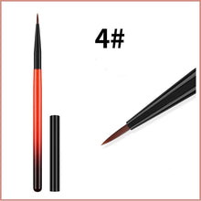 New Brown-Black Gradient Acrylic Handle Nail Art Pen Nylon Hair Light Therapy Brush Manicure Drawing Painting Liner Nail Brush