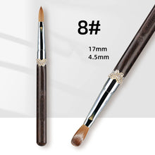 New Purple Sandalwood Handle Kolinsky Nail Brush with Butterfly UV Gel Carving Pen Pure Kolinsky Nail Art Brush
