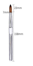Professional High Quality Aluminum Handle Nail Painting Brush 100% Pure Kolinsky Hair Nail Art Brush