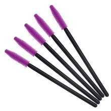 Wholesale 50pcs/bag Colorful Disposable Eyelash Brush Silicone Brush Head Portable Curling Eyelash Mascara Wands