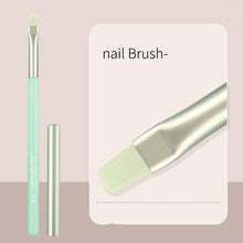 New Pink/Green Manicure Square Round Head Painting Pen Nylon Acrylic Handle Nail Phototherapy Pen Light Therapy Nail Art Brush