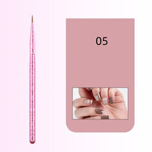 Newest SIngle Pink Acrylic Handle Nylon Hair Light Therapy Nail Art Pen Manicure Drawing Painting Liner Nail Brush
