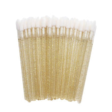 50pcs/bag Disposable Crystal Rod Lip Brush Short Oblique Head Lint Free Lip Gloss Brush Portable Lipstick Beauty Makeup Brushes