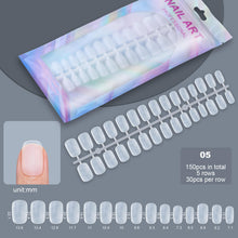 New 150pcs/bag Double-Side Matte Nail Tips Short Round Square Coffin Full Cover Ultra-Thin False Nail Tips for Extension