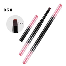 New Gradient Black Nail Art Brush French Beveled Head Nail Art Liner Brush Phototherapy Pen Nylon Hair UV Gel Nail Brushes