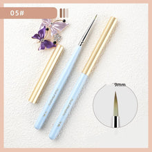 High Quality Japanese Macaron Color Uv Gel Painting Liner Pen Acrylic Handle Soft Nylon Hair Nail Light Therapy Brush Set