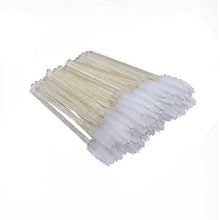 50pcs/bag Solid Crystal Handle Eyelash Extension Brush Colorful Disposable Nylon Hair Eyelash Brushes Tool