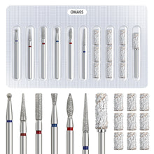 New 10pcs/set Cuticle Clean Diamond Nail Drill Bit Set Safety Multi-function Use Remove Dead Skin Manicure Tools Kit