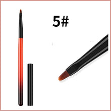 New Brown-Black Gradient Acrylic Handle Nail Art Pen Nylon Hair Light Therapy Brush Manicure Drawing Painting Liner Nail Brush