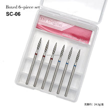 High Quality 6pcs/set Diamond Nail Drill Bit Set Cuticle Remover Grinding Head Electric Nail Drill Bit Set