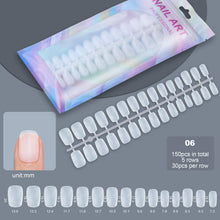 New 150pcs/bag Double-Side Matte Nail Tips Short Round Square Coffin Full Cover Ultra-Thin False Nail Tips for Extension