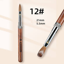 New Butterfly Wood Handle Kolinsky Nail Brush Mink Fur Crystal Carving Pen Kolinsky Nail Art Brush
