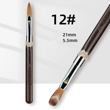 New Purple Sandalwood Handle Kolinsky Nail Brush with Butterfly UV Gel Carving Pen Pure Kolinsky Nail Art Brush