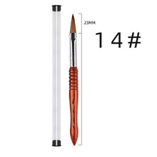 1PC Wooden Handle 100% Kolinsky Acrylic Nail Brush DIY Nail Art Painting Pen Professional UV Gel Kolinsky Nail Brush