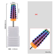 New Arrival Rainbow 5 in 1 Tungsten Steel Nail Drill Bit Tapered Barrel Dual-direction Remove Gel Polish Grinding Head